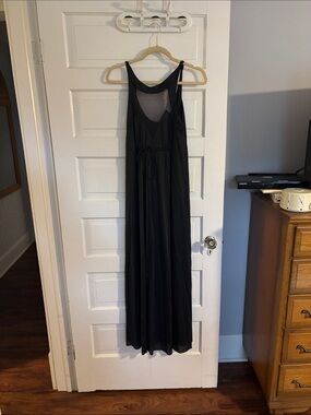 Vintage Blanche by Ralph Monteners Black
Maxi Slip Dress with Drawstring Wais